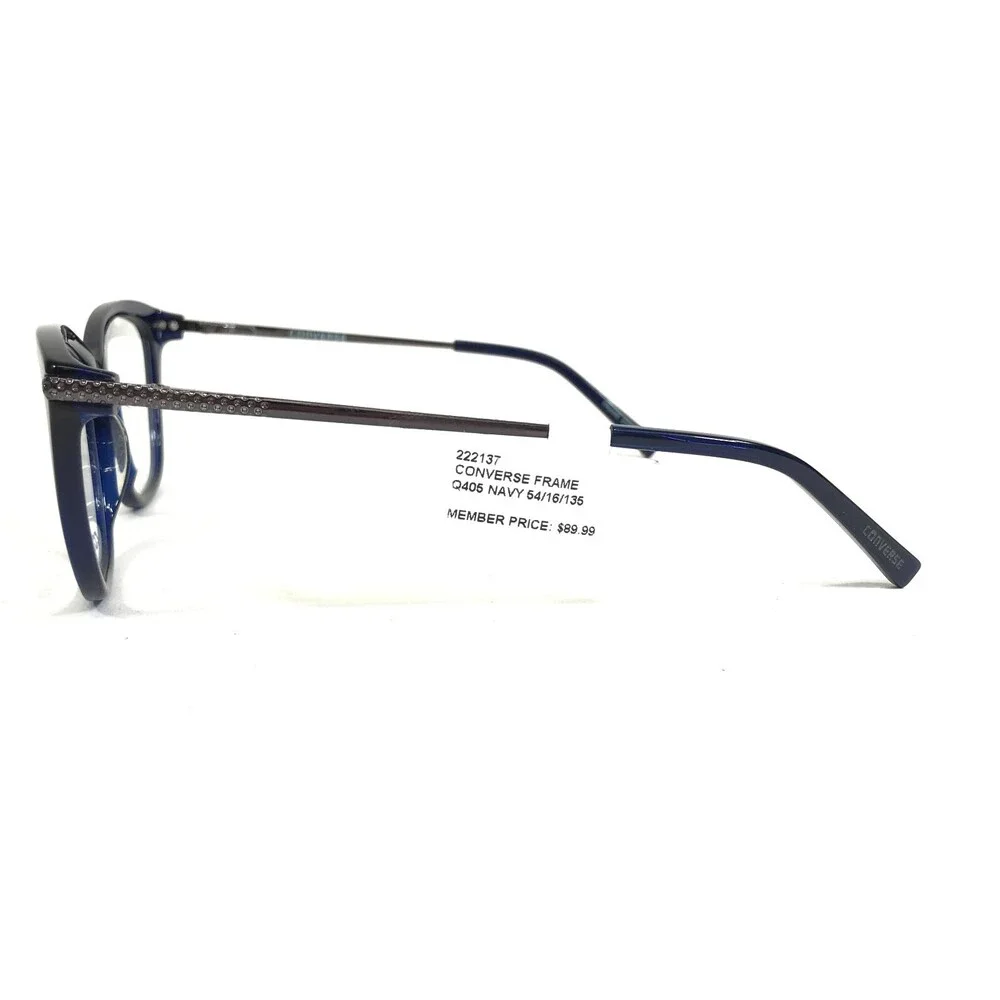 Converse Eyeglasses Frames Q405 NAVY Grey Blue Cat Eye Full Rim 54-16-135